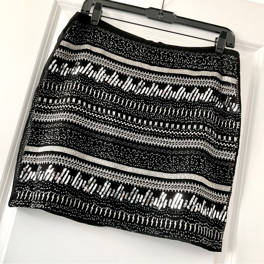 H&M Beaded Mini Skirt